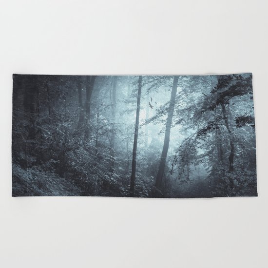 Blue Mystic ForesT Beach Towel
