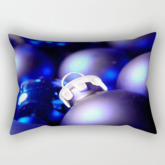 Christmas Ornaments : Blue Christmas Rectangular Pillow
