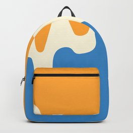 Viscous - Blue Orange Colourful Abstract Art Pattern Design Backpack