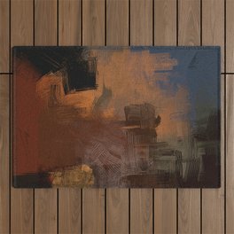 2d illustration. Artistic background image. Abstract painting on canvas. Contemporary art. Hand made art. Colorful texture. Modern artwork. Strokes of fat paint. Brushstrokes. Outdoor Rug