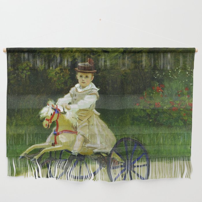 Jean Monet on his Hobby Horse_Claude Monet  French impressionist painter (1840-1926) Wall Hanging