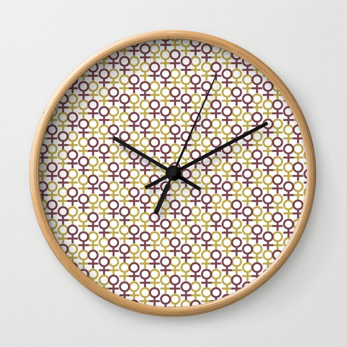 The Future Is Female Repeat Pattern Wall Clock