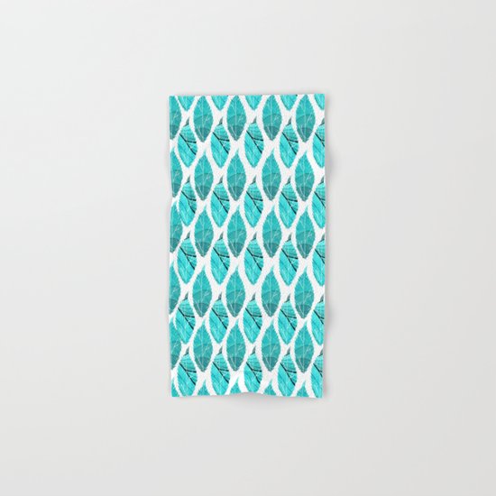 Blue Leaves Hand & Bath Towel