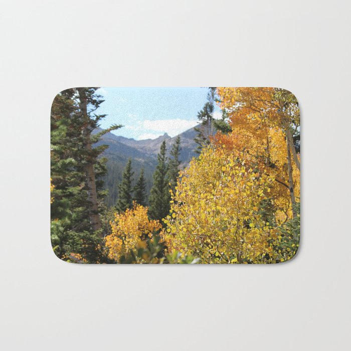 Autumn in the Rocky Mountains at Diamond Lake Trail, Eldora Colorado Bath Mat