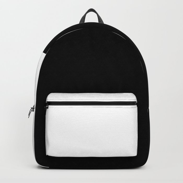 Color Block-Black and White Backpack