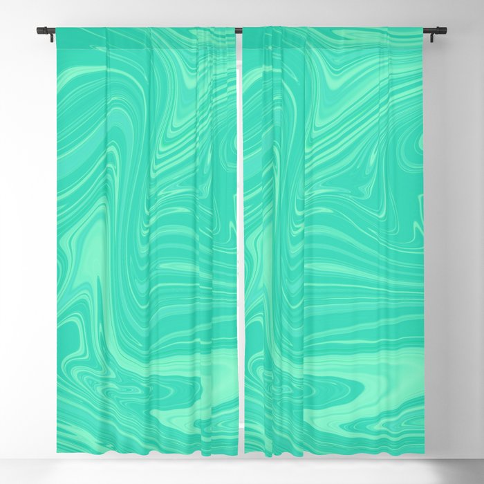 Green Abstract Blackout Curtain