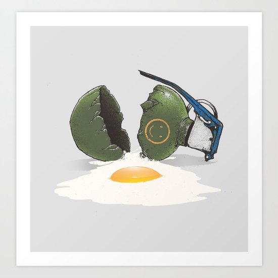 Eggsplosion Art Print