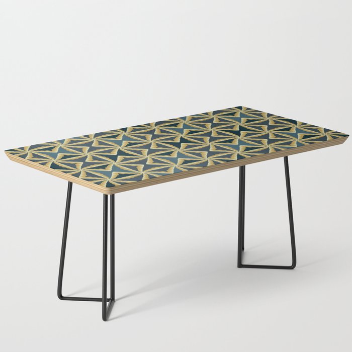 Retro triangular yellow and blue pattern Coffee Table