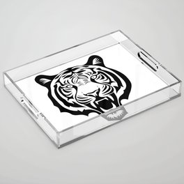 Tiger head illustration Acrylic Tray