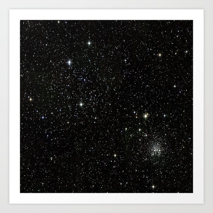 Starry Outer Space Art Print-Galaxy Planets Astronauts Space