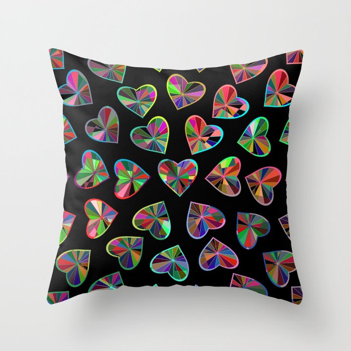 Hearts of glass Throw Pillow