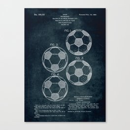 1963 - Soccer Ball patent art Canvas Print