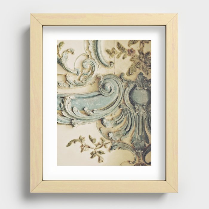 Blue Lace of Versailles Recessed Framed Print