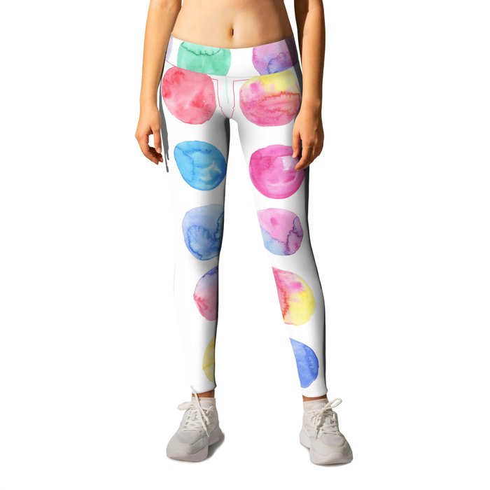 Blue and green sales polka dot leggings