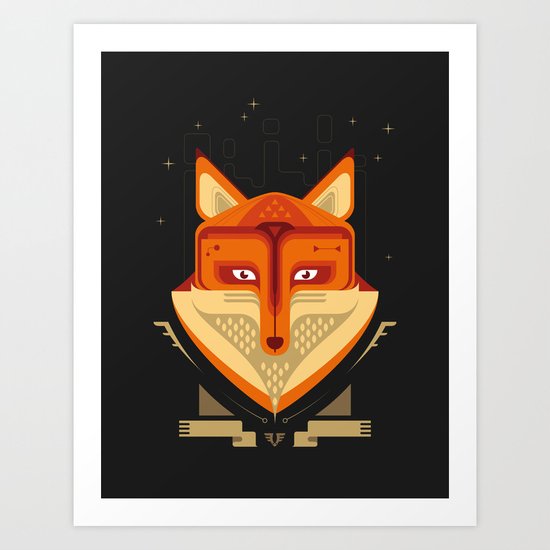 Fox trophy Art Print