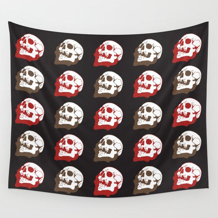 Retro Skull Bone Art Pattern Wall Tapestry