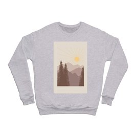 Sunny Mountain Morning in lavender Crewneck Sweatshirt