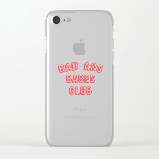 BAD ASS BABES CLUB Clear iPhone Case