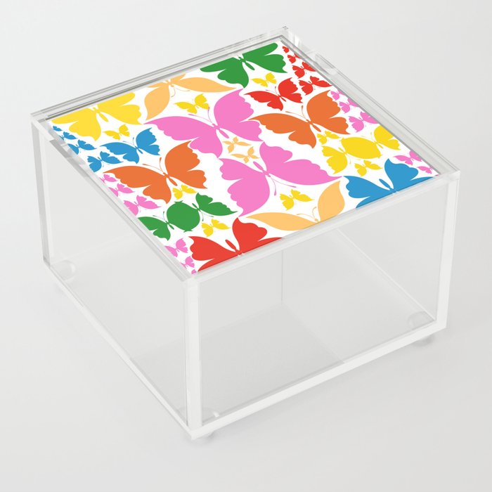 Beautiful Watercolor Butterflies Acrylic Box