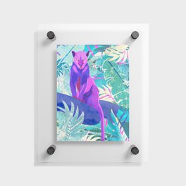 Neon Jungle Pink Panther Floating Acrylic Print