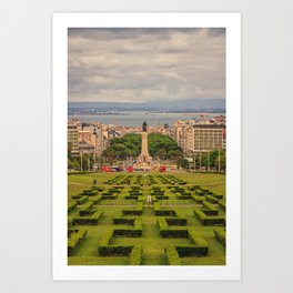 Eduardo VII Park in Lisbon Art Print