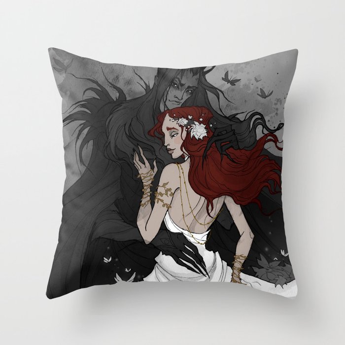 Hades and Persephone Throw Pillow