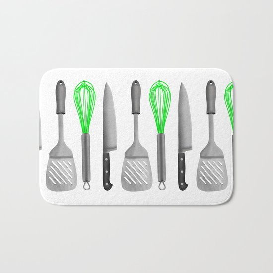 Kitchen Utensils Bath Mat
