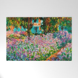 Claude Monet - Irises in Monet's Garden Welcome Mat