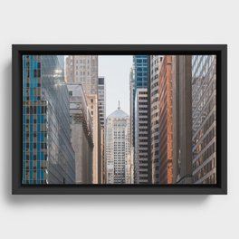 LaSalle Street Canyon Framed Canvas