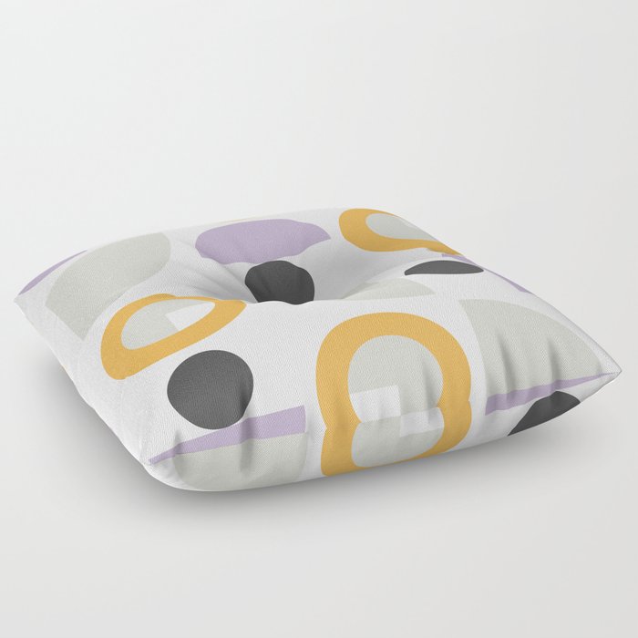 Classic geometric arch circle composition 7 Floor Pillow