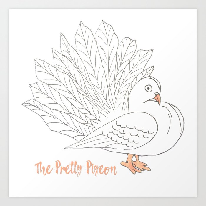 The Pretty Pigeon Art Print