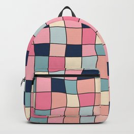 Retro Pastel Stained Glass Abstract Backpack