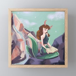 Capricon Mermaid Framed Mini Art Print