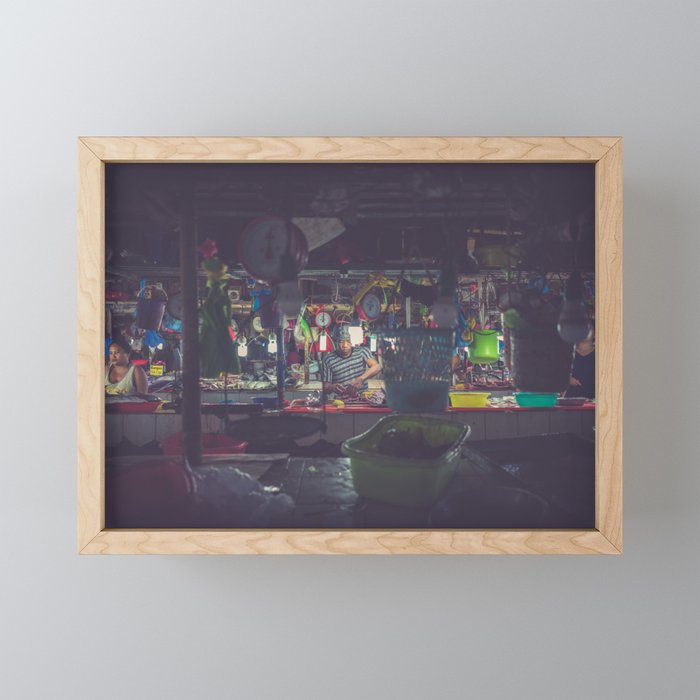 Palawan fish market - the Philippines Framed Mini Art Print