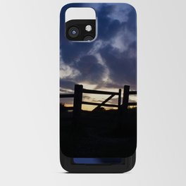 Wooden Fence at the Blue Hour iPhone Card Case