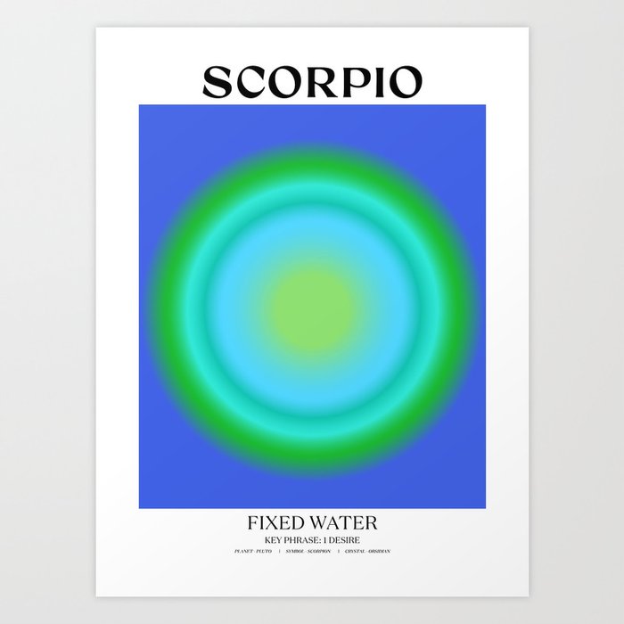 Scorpio Gradient Print Art Print
