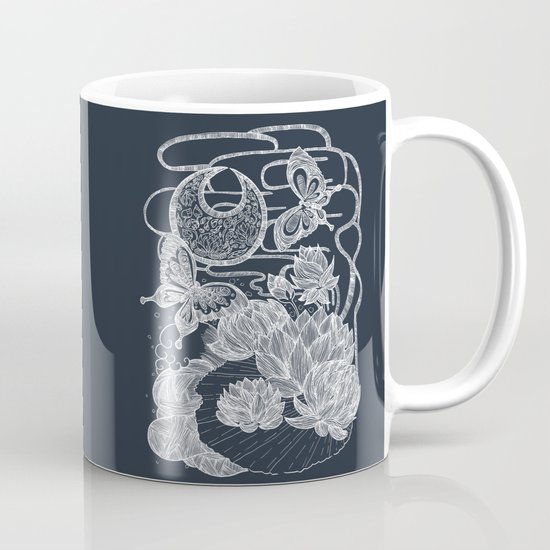 Lotus and Butterfly Coffee Mug