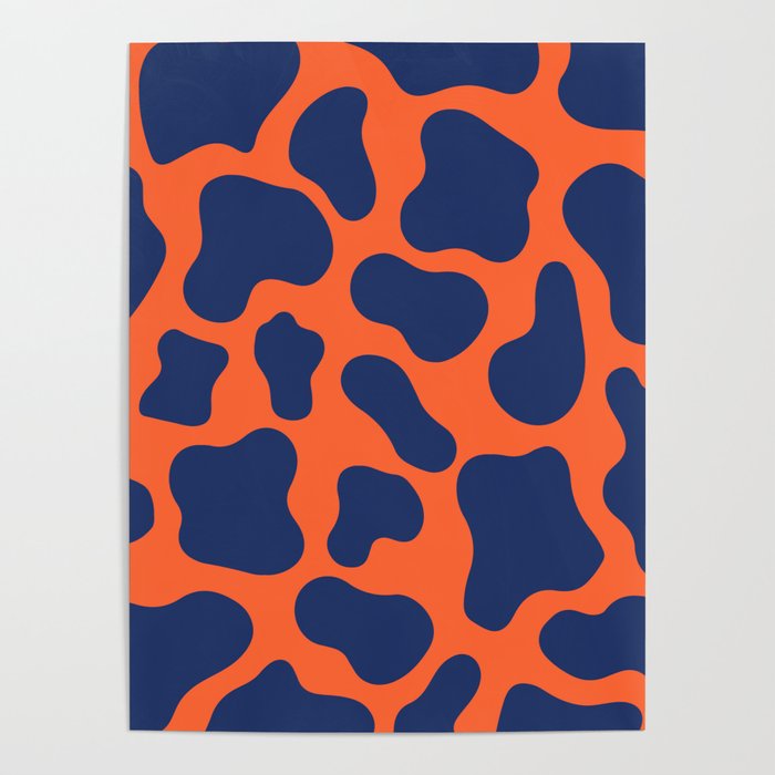 Blue Abstraction Spots Poster