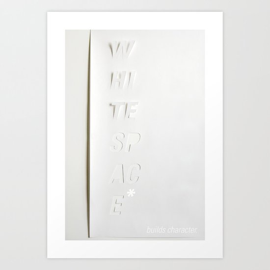 White Space Art Print