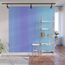 Blue & Violet Pastel Stripes | Cute ombre gradient pattern Wall Mural