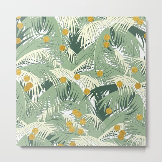 Palm + Gold #society6 #decor #buyart Metal Print