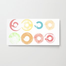 Donut shapes pastel brushes Metal Print | Pattern, Abstract, Street Art, Foodart, Modernism, Donutshapes, Textures, Digital, Adobebrushes, Comic 