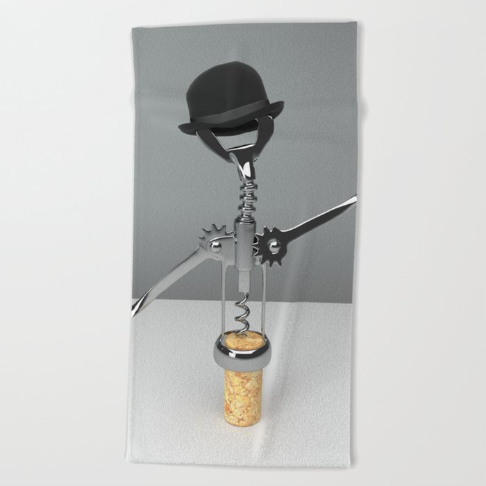 The surreal mr Corkscrew  inviting for party Beach Towel