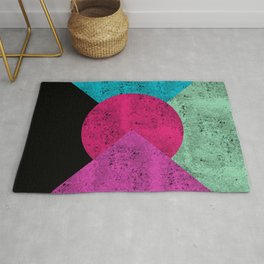 Colorful Abstract Geometric Background Rug