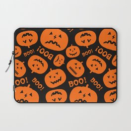 Halloween Boo Jack-O-Lanterns Black & Orange Laptop Sleeve