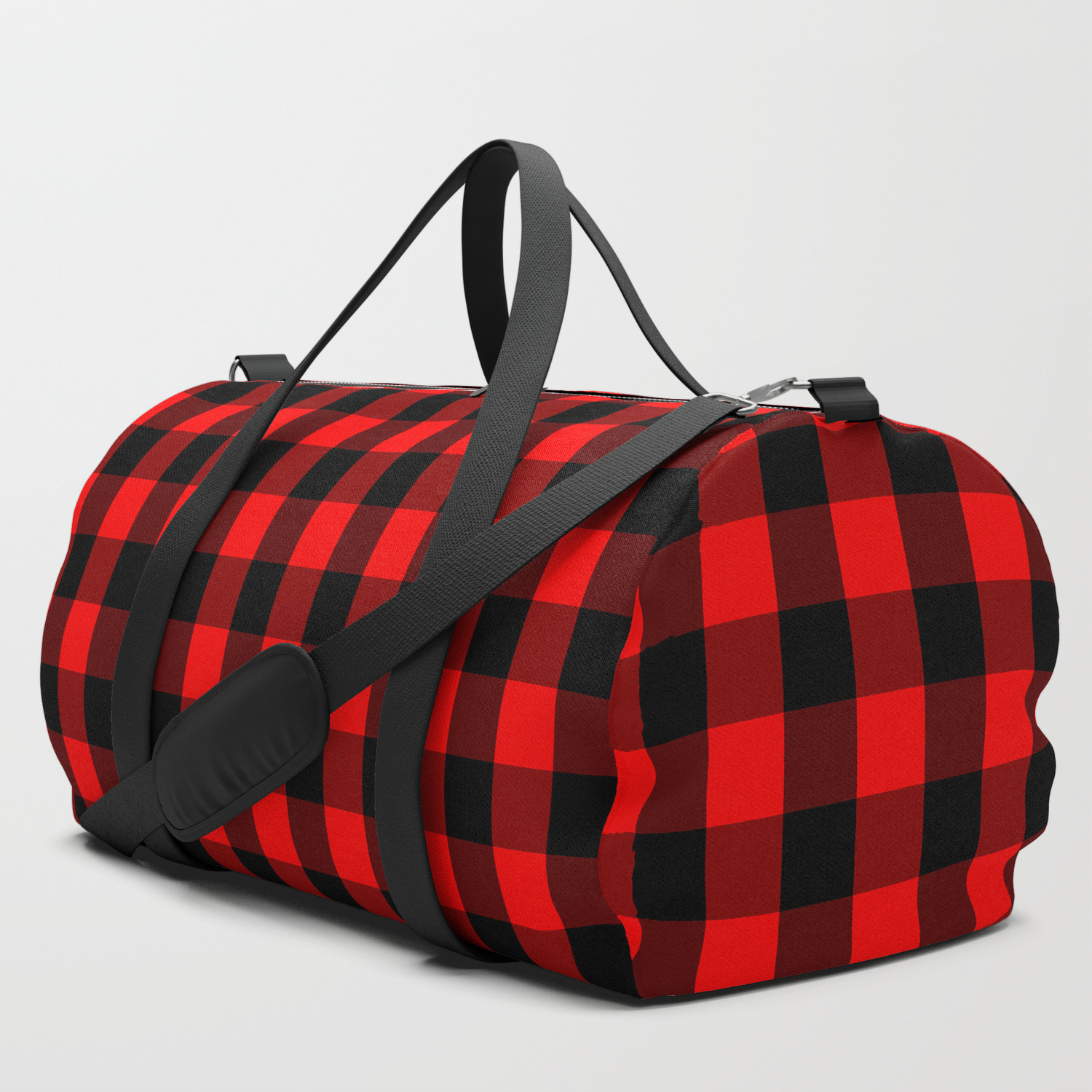 tartan duffle bag