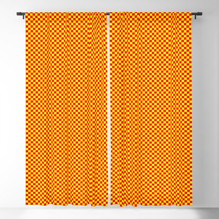 Red and yellow squares Blackout Curtain