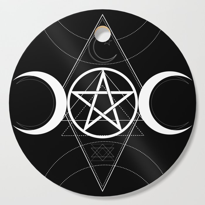 Triple Moon Pentagram Cutting Board