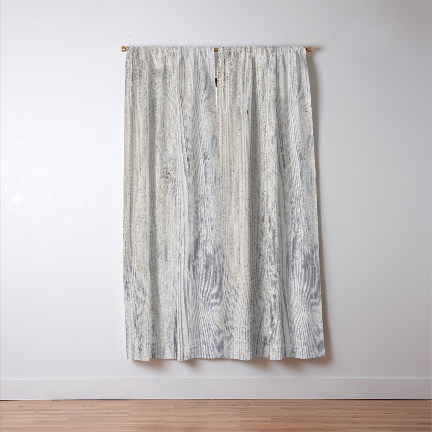 Old White Wooden Texture Blackout Curtain By Mydream Society6