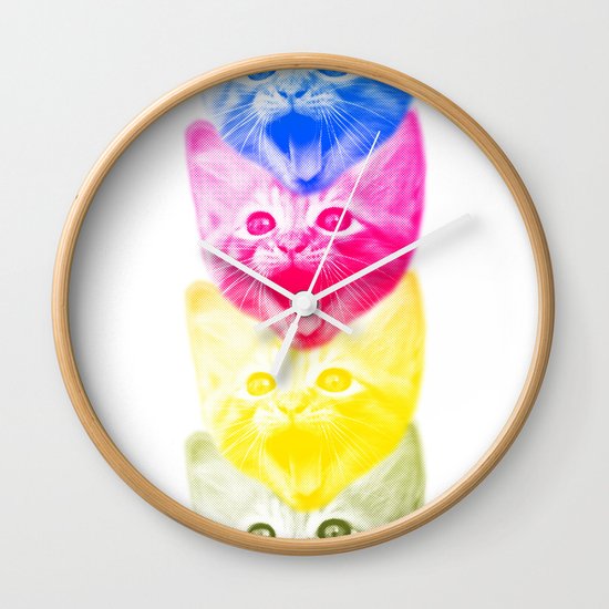 CMYKat Wall Clock